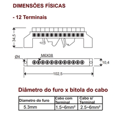 Barramento Terra p/ Trilho Din 12 pólos Verde - comprar online