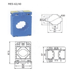 Transformador de Corrente TC 400/5A MES-62/40 - Eletrotécnica Vera Cruz