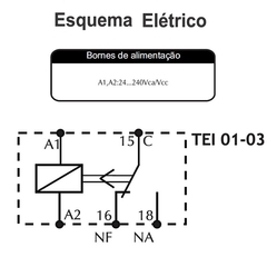 Rele de Tempo Multi Escala TEI-01/03 1 SPDT 24-240Vca/Vcc na internet