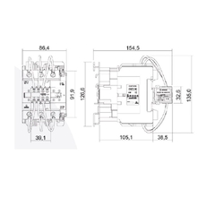 Contator p/ Capacitor kVAr CST-63C-58A 220VCA - comprar online