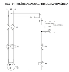 Partida Direta Trifásica Comutador 2 Posições Rele 12,5-18A Compressor - loja online