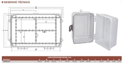 Caixa Plástica 200x140x140mm Pequena C/ Fecho C/Placa - Eletrotécnica Vera Cruz