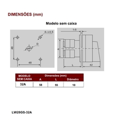 Chave Seccionadora Rotativa L/D 32A Embutir 4 Polos LW28GS - loja online