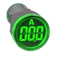 Amperímetro Digital 22mm 0-100A Verde Alimentação 60-380Vca