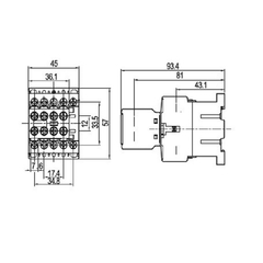 Contator Auxiliar Mini CSA8M 4NA + 4NF Comando 220VCA - loja online