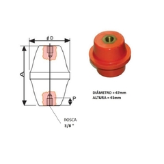 Isolador Bujão 47x45x3/8 - comprar online