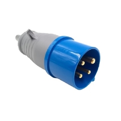 Plugue IP44 16A 3P+T 220/240Vca Azul 9h PLS-4079