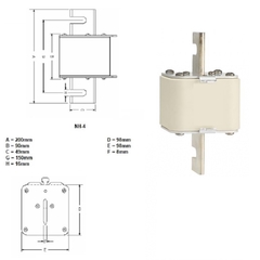 Fusível NH-4 gL/gG 500vca 100ka 1250A na internet