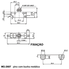 Fim de curso MG2607 Pino com Bucha Metálica Terminais P1-Parafuso na internet