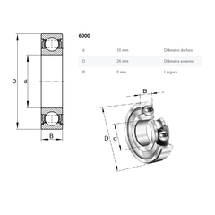 Rolamento de Esferas 6000-ZZ-C3 - comprar online