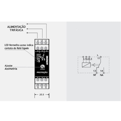 Relê Falta de Fase Trifásico Sem Neutro 220/380VCA FF-01 Altronic - comprar online