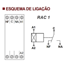 Interface a Rele 1 Spdt 24Vca/Vcc RAC1 - comprar online