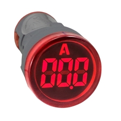 Amperímetro Digital 22mm 0-100A Vermelho Alimentação 60-380Vca