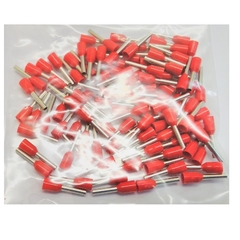 Terminal Tubular Ilhós Simples 1,00 mm² Vermelho 100 peças - comprar online