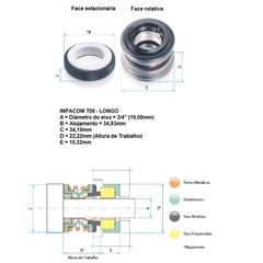 Selo Mecânico 3/4" Tipo-06 Longo Inpacom - comprar online