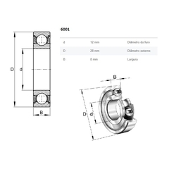 Rolamento de Esferas 6001-ZZ-C3 - comprar online