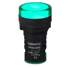 Sinaleiro Led 22mm 24Vca/Vcc Verde