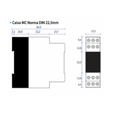 Relê Auxiliar RAX01 94-240Vca 24Vca/Vcc 1 spdt - Eletrotécnica Vera Cruz