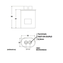 Capacitor CB85 0,70 uf 2100 Vca p/ Microondas 10 Peças - Eletrotécnica Vera Cruz