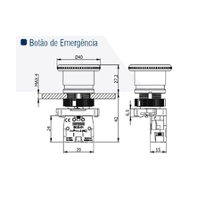 Botão Emergência com Trava 1NF Soprano - Eletrotécnica Vera Cruz