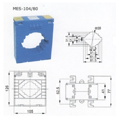 Transformador de Corrente TC 800/5A MES-104/80 - Eletrotécnica Vera Cruz