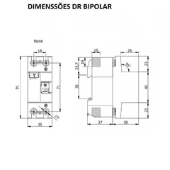 Interruptor DR Bipolar 100A 30mA 4,5kA na internet