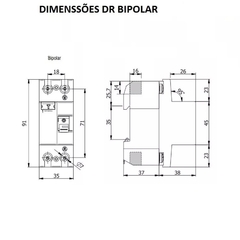 Interruptor DR Bipolar 80A 30mA 4,5kA na internet