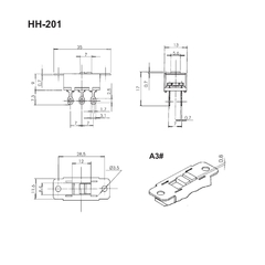 Interruptor Deslizante HH-201 Metálico 10A/120vca 6A/250vca 5 peças - loja online