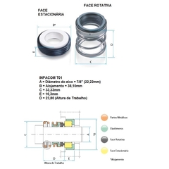 Selo Mecânico 7/8" Tipo-01 Inpacom - Eletrotécnica Vera Cruz