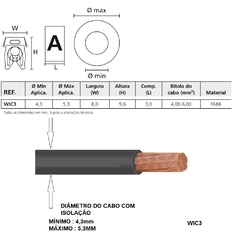 Marcador Anilha Encaixe 4-6 mm² WIC3 Números 0-9 Am 100pç - comprar online
