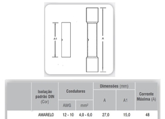 Luva Pré Isolada 4,00-6,00 mm² Amarelo 100 peças - loja online