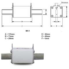 Fusível NH-1 160A gL/gG 500Vca 100kA na internet