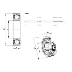 Rolamento de Esferas 6003-ZZ-C3 - comprar online