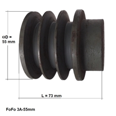 Polia Ferro Fundido 3 Canais Perfil A 55mm Furo 3/4" 19,05mm - Eletrotécnica Vera Cruz