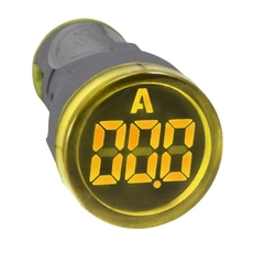 Amperímetro Digital 22mm 0-100A Amarelo Alimentação 60-380Vca