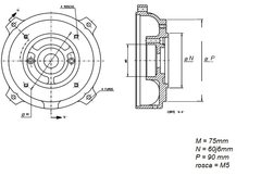 Flange p/ Motor Hércules Carcaça 63 B14 C-90 C-Din - loja online