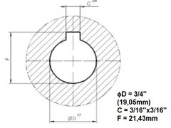 Polia Ferro Fundido 2 Canais Tipo A 75mm - Eletrotécnica Vera Cruz