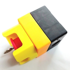 Botoeira Plástica Amarela C/ Botão Emergência Chave 2nf Proteção SA-EG2 - comprar online