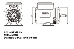 Tampa Dianteira Eberle Nema 56(48) LN 3D12774K - Eletrotécnica Vera Cruz
