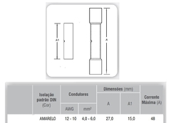 Luva Pré Isolada 4,00-6,00 mm² Amarelo 100 peças - Eletrotécnica Vera Cruz