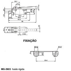 Fim de Curso MG2603 Haste Rígida Longa Terminais E3-Faston na internet