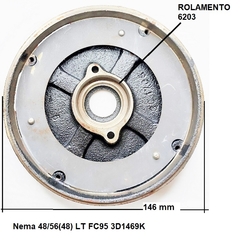 Flange Eberle Nema 48/56(48) LT FC95 3D1469K - Eletrotécnica Vera Cruz