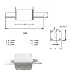 Fusível NH-2 315A aR Ultra Rápido 500Vca 100ka - loja online