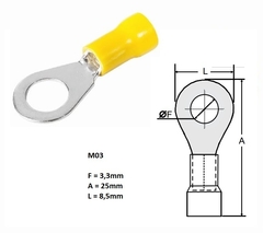 Terminal Pre Isolado Olhal 4,00-6,00 mm² 100 peças na internet