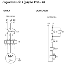 Imagem do Partida Direta Trifásica 220V Rele 2,5-4A Botão Liga/Desliga PDA01