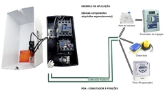 Partida Direta Trifásica 220V Rele 4-6A Manual/Auto PDA01