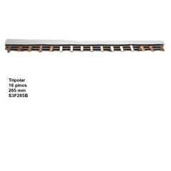 Barramento Pente Din 16 Polos Tripolar 80A - Eletrotécnica Vera Cruz
