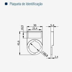 Plaqueta de Identificação furo 22mm na internet