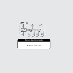 Relê Auxiliar RAX02 94-240Vca 24Vca/Vcc 2 spdt - loja online