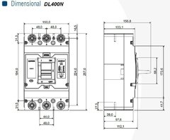 Disjuntor Caixa Moldada Iec DL400N 350A na internet